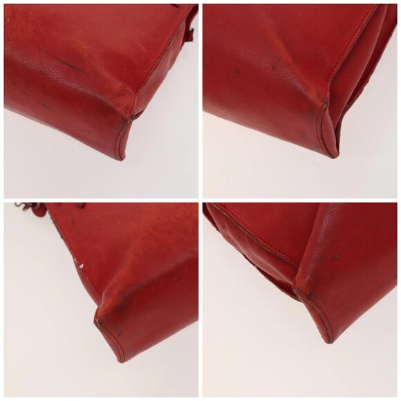 LOUIS VUITTON Hand Bag 2way 2014Stainless Steel Red LV Auth 126285 - Picture 16 of 16